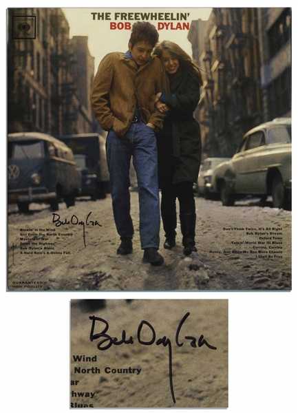 Bob Dylan Signed Album The Freewheelin Bob Dylan -- With Roger Epperson COA